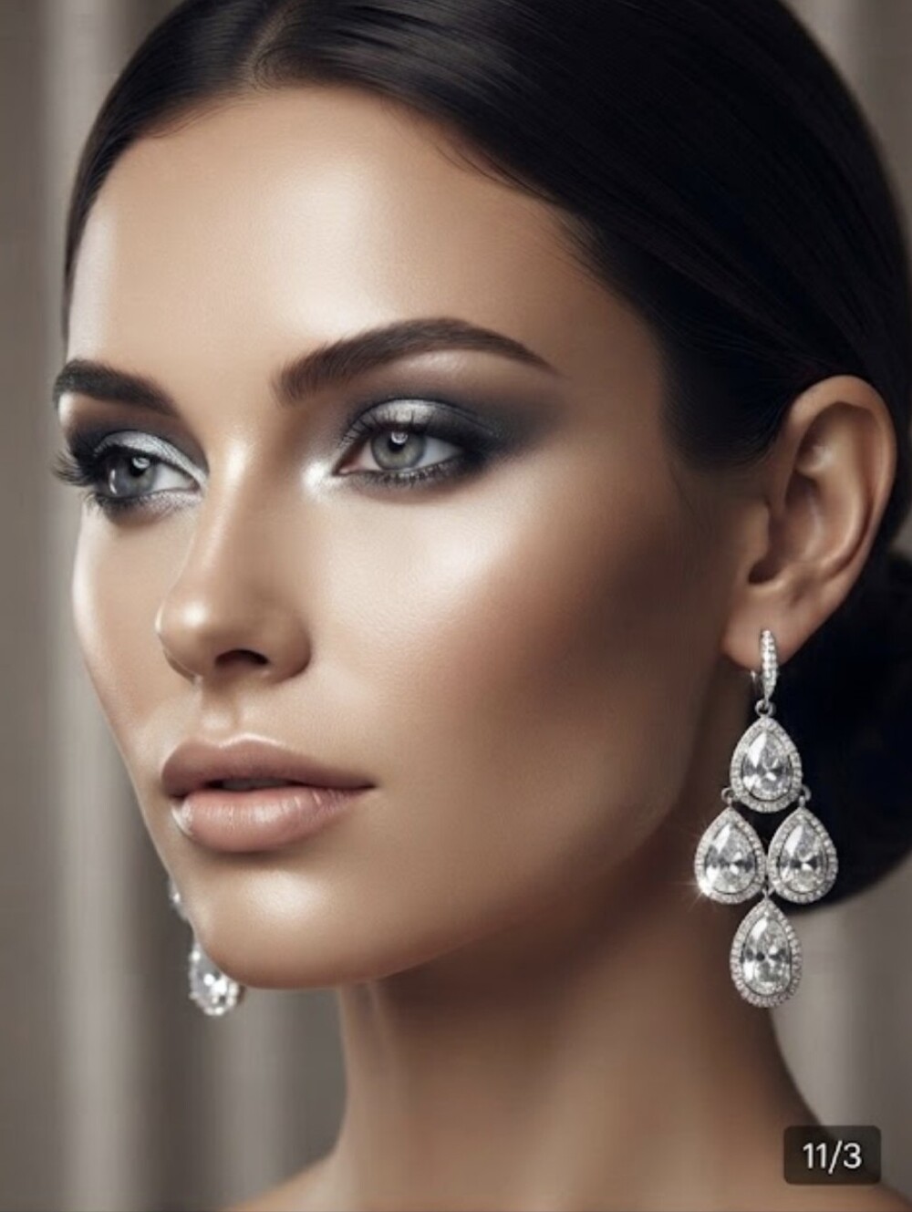 Nordstrom NADRI Silver Teardrop Crystal Chandelier Earrings - Clear